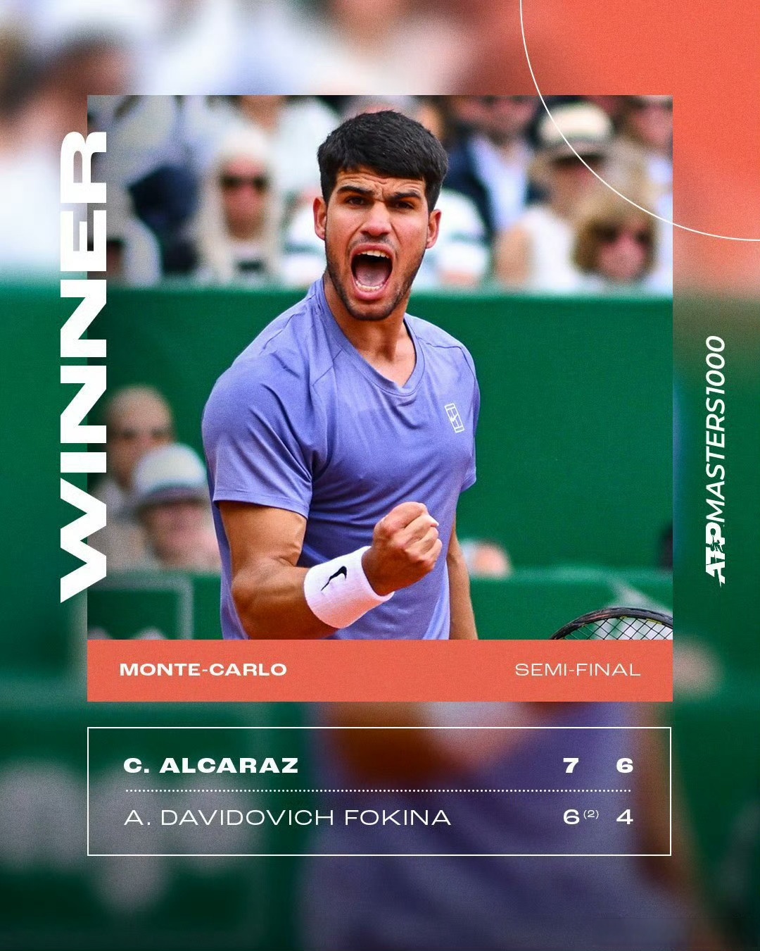 开云官网-蒙特卡洛大师赛轻取澳网，阿尔卡拉斯统治全场的简单介绍